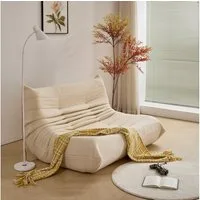 HAUSS SPOLE Sitzsack 2-Sitzer Lazy-Sofa mit Rückenstützung,modernes Design,Wohnzimmer Beige (1 St), Relaxsessel Polstermöbel