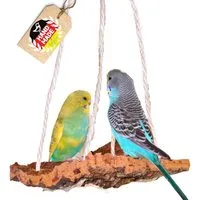 halmland Vogelspielplatz Korkschaukel Wellensittich Vogelschaukel aus Kork Vogelzubehör