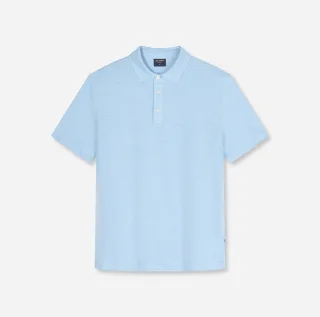 OLYMP - Linen Polo bleu - Gr. - S