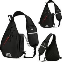 Zaewry Umhängetasche Sling Chest Crossbody Bag,Wasserdicht Schultertasche,mit Kopfhörerloch, Geeignet für Reisen, Fitnessstudio, Wandern, Büro, Radfahren usw.