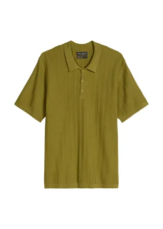 Marc OPolo Casual - Strick-Poloshirt regular Vibrant Fern - Gr. - 3XL