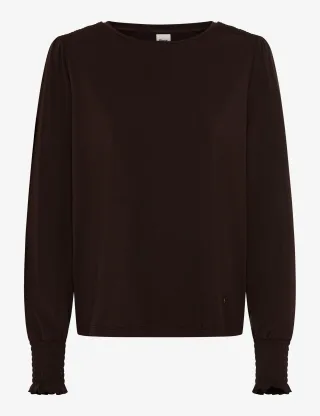 Brax Damen Langarmshirt Style CAITLIN L brunette, dunkelbraun, Gr. 34