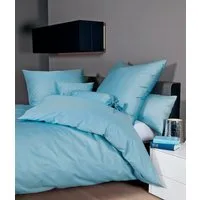 Janine Bettwäsche Colors, Mako-Satin, 2 teilig, feinfädige uni Bettwäsche für alle Jahreszeiten, Markenreißverschluss