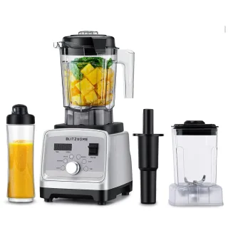 [EU Direct] BlitzHome® BH-228C Professional 1600W Countertop Blender 6-Leaf Blade 6 Programs Smoothie & Ice Crushing Ble