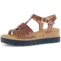 Gabor GENUA Keilsandalette, Riemchensandale, Sommerschuh mit Klettverschluss, G-Weite
