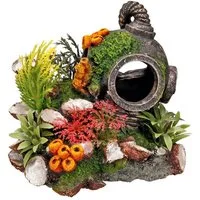 Nobby Aquariendeko Aquariendekoration Helm mit Pflanzen