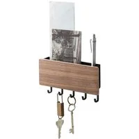 Zaewry Schlüsselbrett Schlüsselhalter mit 5 Haken, Kleine Schlüsselablage, Briefständer, (Einfach zu Installierende Schlüsselbrett Ohne Bohren), Geeignet für Eingangsbereiche und Hinter Türen