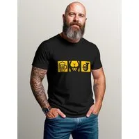 MoonWorks Print-Shirt Herren T-Shirt für das Oktoberfest Bier Dirndl Blasmusik Symbol mit Print
