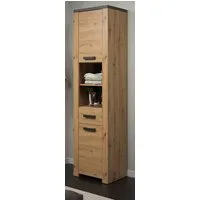 Furn.Design Hochschrank Chase (Badschrank in Artisan Eiche mit grau, 2-türig) Breite 53 cm