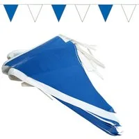 Goodymax Hängedekoration Wimpelkette 10 m Blau-Weiß