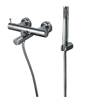 KAJA-Ipuri Thermostat Wannenf.-u. Brausebatterie mit Ipuri-Brausegarnitur, chrom 34545-C