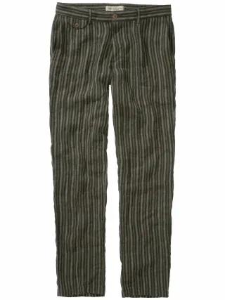 Mey & Edlich Herren Bin-so-frei-Chino Grün 100 % Leinen