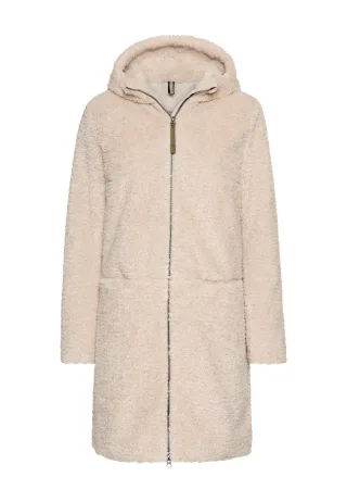 camel active - Teddy Mantel mit Kapuze almond - Gr. - 38