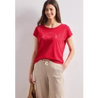 STREET ONE Shirttop Sommershirt mit Wording Artwork