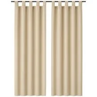 Bestlivings Gardine "Ellen" mit Schlaufen (2 St), Schlaufe, blickdicht, Polyester, einfarbig, modern, waschbar bei 30°C