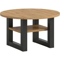 Home affaire Couchtisch Rail, Ø 75 cm, mit Ablageboden, inklusive Kufengestell, Wohnzimmertisch, Beistelltisch