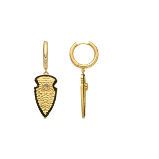 Luxenter Ohrringe mit Zirkonia, 18 Karat Gold-Finish – Otla