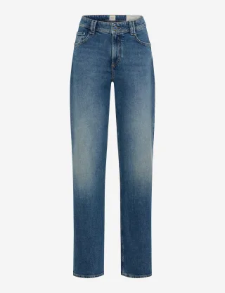 Brax Damen Five-Pocket-Hose Style MAINE USED PACIFIC BLUE, denim blau, Gr. 32