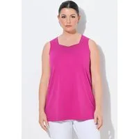 Ulla Popken Longtop Top A-Linie Herzausschnitt ärmellos Pima Cotton