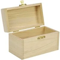 EDUPLAY Holzkiste Schatzkästchen / Schatzkiste zum bemalen, Holz (1 St), 13 x 8 x 7 cm, Holz