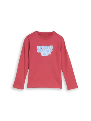 tom tailor kids - Langarmshirt mit Print berry red - Gr. - 122