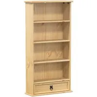 vidaXL Bücherregal CD-Schrank Corona 52x17,5x103 cm Massivholz Kiefer, 1-tlg.
