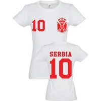 Youth Designz T-Shirt Serbien Damen T-Shirt im Fußball Trikot Look mit trendigem Motiv