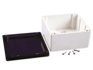 HAMMOND Universal-Gehäuse, 1554S2GYSL, Polycarbonate, grau/getönt, IP68, 160x160x90 mm