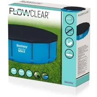 Bestway Pool-Abdeckplane Bestway 58037 - Flowclear PVC-Abdeckplane Ø 370, schwarz, rund