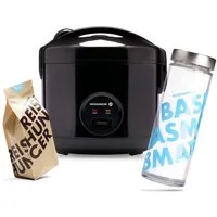 Reishunger Reiskocher REISHUNGER Basis Reiskocher, schwarz, 1,2L – Kennenlernset, 500 W, Mit Warmhaltefunktion für bis zu 8 Stunden