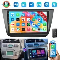 ESSGOO Für Seat Altea Toledo 2004-2015 Android15 mit CarPlay GPS Navi und RDS Autoradio (4+64GB(optional), FM, AM, DAB+ (optional), Carplay Android Auto Bluetooth EQ USB GPS Navi WIFI Touchscreen)