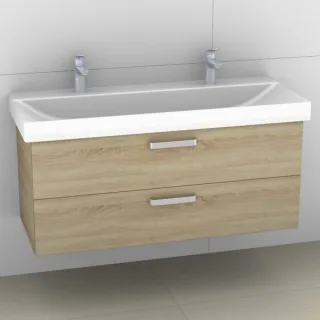 Artiqua 413 Waschtischunterschrank für Xeno 2 500550, (ehem. 127025) Castello Eiche quer NB, 413-WU2 413-WU2L-K133-7134-426