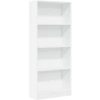 vidaXL Bücherregal Bücherregal Weiß 60x24x143 cm Holzwerkstoff, 1-tlg.