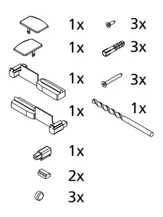 Kermi ZBV2003 Set Montagekleinteile, 2532037 2532037