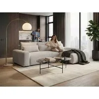 Beautysofa Ecksofa Benny mit Schlaffunktion und Bettkasten, Wellenfedern, stilvoll Polsterecke im modernes Design, L-förmiges Corner Sofa aus Cordstoff