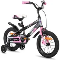 JOYSTAR Kinderfahrrad 12/14/16/20 Zoll Coole Graffiti fahrrad für 2-4 jährige Jungen Mädchen, mit Stützrädern, Kotflügel, Fahrradklingel