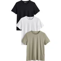 Next T-Shirt Everyday Kurzarm-T-Shirt mit Rundhalsausschnitt (3-tlg)