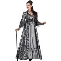Metamorph Kostüm Marquise Kleid grau, Gut gekleidete, graue Gräfin