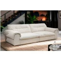 riess-ambiente 4-Sitzer SIXTH SENSE 245cm beige - Bouclé, Nosagfederung, Daunenfedern, FSC, Einzelartikel 1 Teile, Strickstoff-Couch - ideal für Wohn- und Schlafzimmer und TV-Ecke