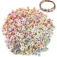 Kunstblume 120 Stück Mini Künstliche Blumen Streudeko Deko, FOUORTUNATE-BEE, für Haarschmuck,Hochzeitsdeko Tortendeko Frühling Streublumen