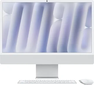 Apple iMac 2024 [235'' Nanotexturglas Apple M4 10 Core CPU 16GB RAM 256GB SSD Apple 10 Core macOS] silber