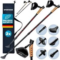 Sportana Nordic-Walking-Stöcke (2 St), Trekkingstöcke Damen Herren Teleskop Wanderstöcke Höhenverstellbar Alu