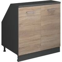 Vicco Kommode Rion, Sonoma/Anthrazit, 80 x 81.6 cm mit 2 Türen, Schrankkorpus 60... (1 St)