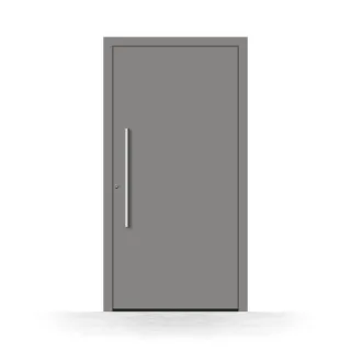Haustür Dunkelgrau RAL 9007, Aluminium, Schüco-Profil, 700 x 1700 mm, DIN links nach innen öffnend, Modell Berlin, individuell konfigurierbar