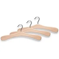 Zeller Present Garderobe nbügel-Set, 3-tlg., Holz, natur