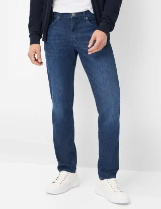 Brax Herren Five-Pocket-Hose Style CADIZ ATLANTIC SEA USED, denim dunkelblau, Gr. 35/34