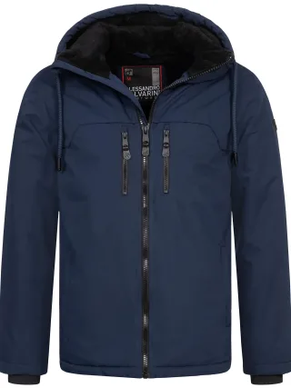 Alessandro Salvarini Herren Winterjacke AS-332 mit Teddyfell & Kapuze