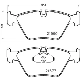 Hella Bremsbel?ge vorne BMW 5er E39 8DB355010-711