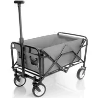 BigDean Bollerwagen faltbar belastbar bis 80kg Bollerwagen platzsparend zusammenklappbar (Packung, 1-tlg., Bollerwagen), Faltbar, Platzsparend