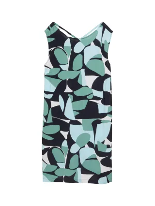 Tom Tailor - Kleid aus Viskose green dots and shapes design - Gr. - 46
